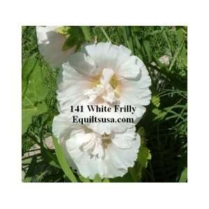  No. 141 Large White Flower Alcea Rosea 25 Hollyhock Seeds 