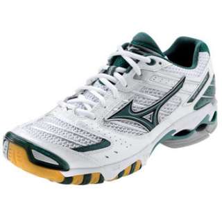 White/Forest Mizuno Womens Wave Lightning 7 Volleyball Shoes