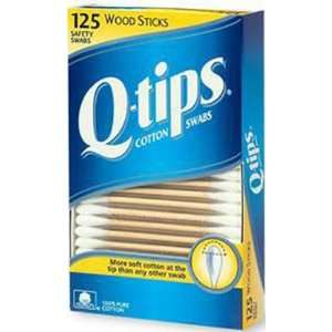  Q tips Cotton Swabs 125 Wood Sticks (Pack of 6) Health 