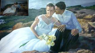 Your Custom Romantic Portrait Oil Painting Large  