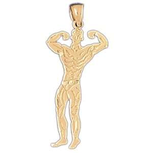   14K Gold Pendant Bodybuilding 1.7   Gram(s) CleverEve Jewelry