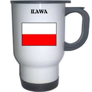 Poland   ILAWA White Stainless Steel Mug