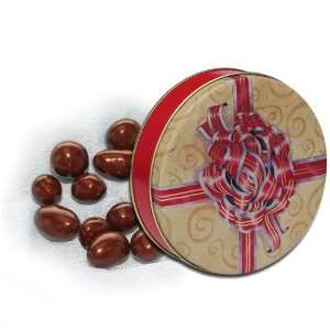lb Raisins Covered in Milk Chocolate Tin   Red Bow