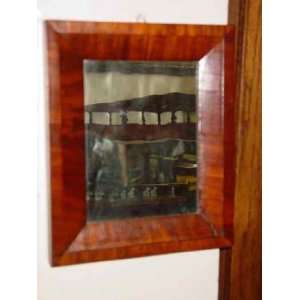  Antique Empire Mahogany Framed Mirror