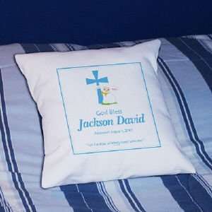  God Bless Christening Personalized Throw Pillow: Home 
