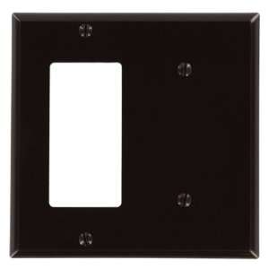   Blank Decora/GFCI Device Combination Wallplate, Standard Size, Brown