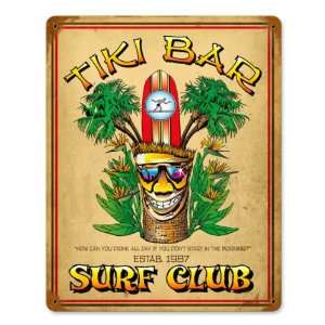  Tiki Bar Food and Drink Vintage Metal Sign   Garage Art 