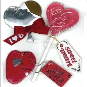  Boutique Dimensional Stickers Heart Chocolate 