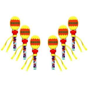    shaped Mexican Fiesta Confetti Dispenser Clappers (6) Toys & Games