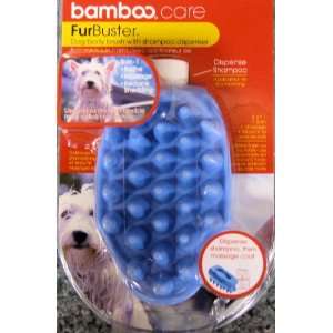  Bamboo Blue Dog Body Brush with Shampoo Applicator Pet 