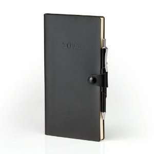   Black Leather 2011 Weekly Pocket Planner Engagement Calendar With Pen
