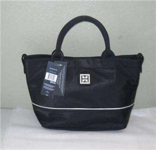 Tommy Hilfiger Womens TH Logo Totes Handbag Purse Black $78 NWT  