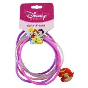   Princess Ariel 6pc Charm Jelly Bracelets   Pink/Purple Toys & Games