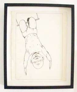Raymond Pettibon Untitled Trapeze Guy Original Ink Drawing 1980 100% 