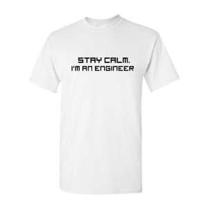 Stay Calm. Im an Engineer Grey Cotton Tee Shirt Engineering Major BBG