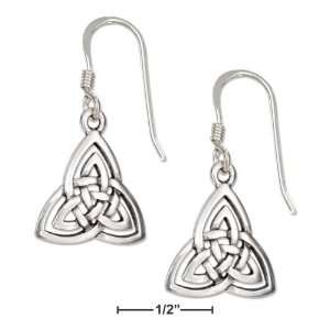  Sterling Silver Celtic Trinity Knot Earrings French Wires 
