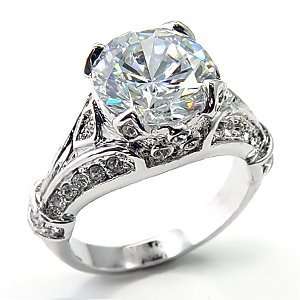  4.4oct Designer Engagement Ring Exquisite size 7 