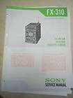 Sony Service Manual~FX 310 TV Receiver Cassette Corder~Original~Repair