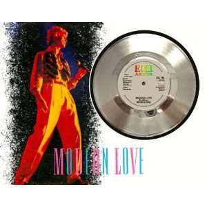  David Bowie Modern Love Framed Silver Record A3 