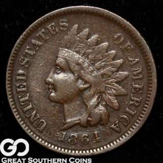 1864 L Indian Head Penny CHOICE VF++  