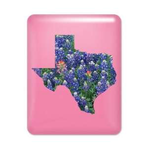    iPad Case Hot Pink Bluebonnets Texas Shaped 