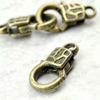 20  Lobster Claw Clasp antique brass vintage TS4223 4  