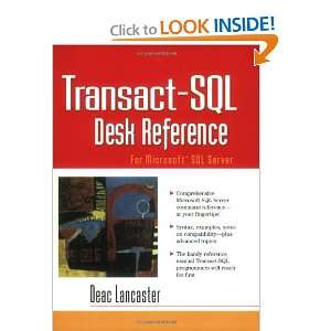  Transact SQL Desk Reference For Microsoft SQL Server 