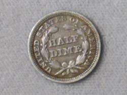 1849 SEATED LIBERTY HALF DIME   GOLD RUSH   TYPE COIN  