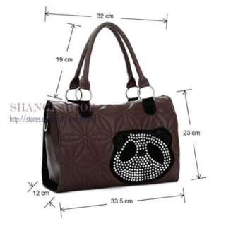 Women Panda Handbag Shoulder Bag Faux Leather Messenger Purse Cute 