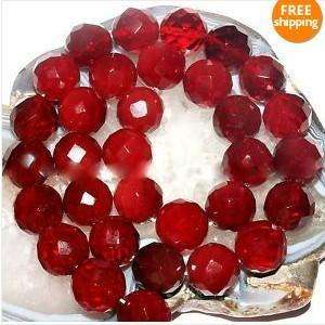 AAA+++ (12mm,10mm,8mm,6mm) Faceted Red Ruby Round Loose Beads Gemstone 