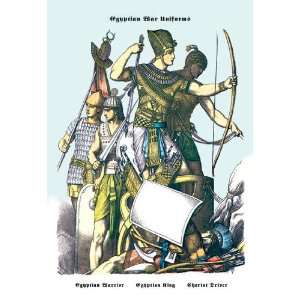    Egyptian Warrior King and Driver 24x36 Giclee