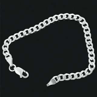 Mens 7 9 Inch Real .925 Sterling Silver 5.5 mm Cuban Link Curb 