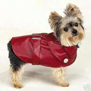  5th Avenue City Slicker Dog Rain Coat RED MEDIUM: Kitchen 