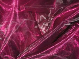 B63 Dark Purple Iridescent Crystal Organza Fabric by M  