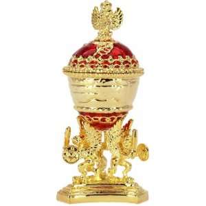  Faberge Red Easter Egg Train 