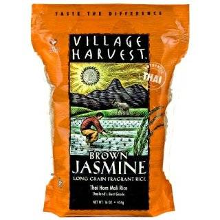 Village Harvest Brown Thai Jasmine Rice, 16 Ounce (Pack of 6)
