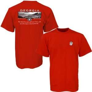  Georgia Bulldogs Red Stadium T shirt: Sports & Outdoors