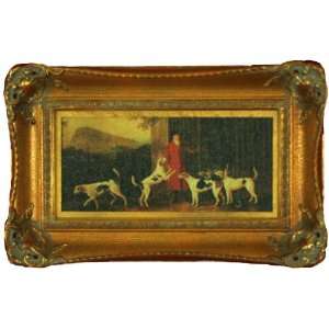   19th Century English Equestrian Hunting Squire and Hounds Home
