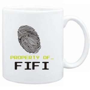  Mug White  Property of _ Fifi   Fingerprint  Female 