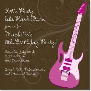  Party Like a Rock star Invitations Toys & Games