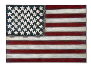 Decorative Hand Forged Metal American Flag Wall Art New  