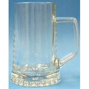  Plain German Glass Beer Mug 16oz: Kitchen & Dining