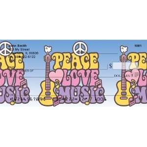  Peace Love Music Personal Checks: Office Products