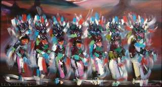   Kachina Dancers Original Oil Painting L@@K! MAKE AN OFFER!  