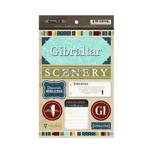     World Collection   Gibraltar   Cardstock Stickers   Exploring