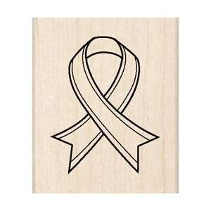 Inkadinkado Wood Mounted Rubber Stamp G Ribbon Of Hope; 3 