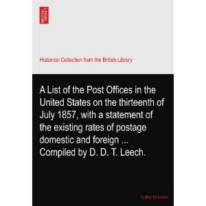  A List of the Post Offices in the United States on the 
