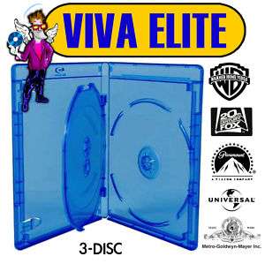 NEW! 3 VIVA Elite THREE DISC Blu ray Replacement Cases  