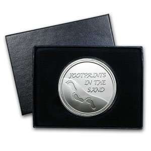  1 oz Footprints in the Sand Silver Round (w/Box & Capsule 
