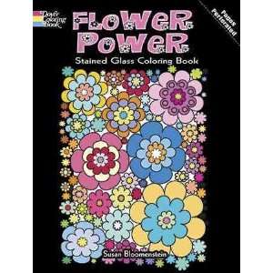 Flower Power Stained Glass Coloring Book[ FLOWER POWER STAINED GLASS 